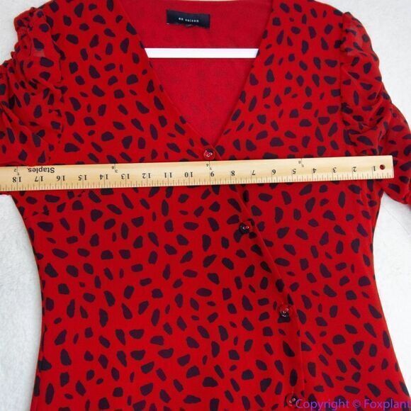 NEW En Saison ANIMAL PRINT OVERLAP midi DRESS, M - Picture 9 of 16